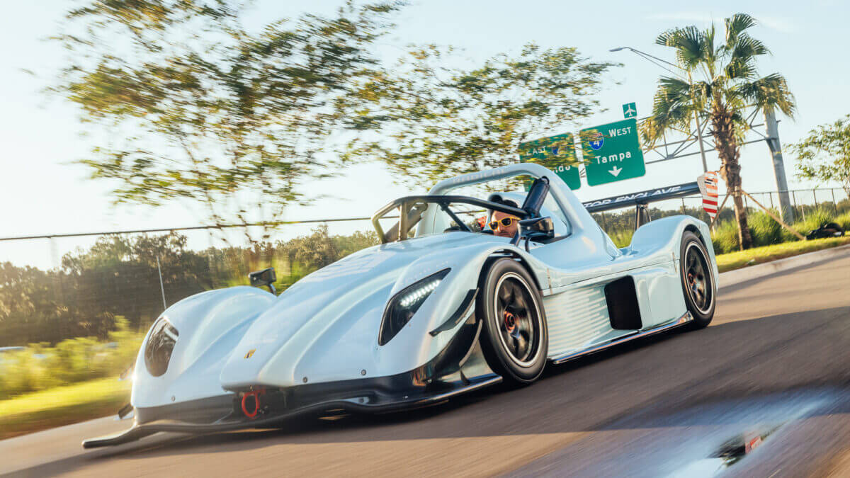 radical race car racing front