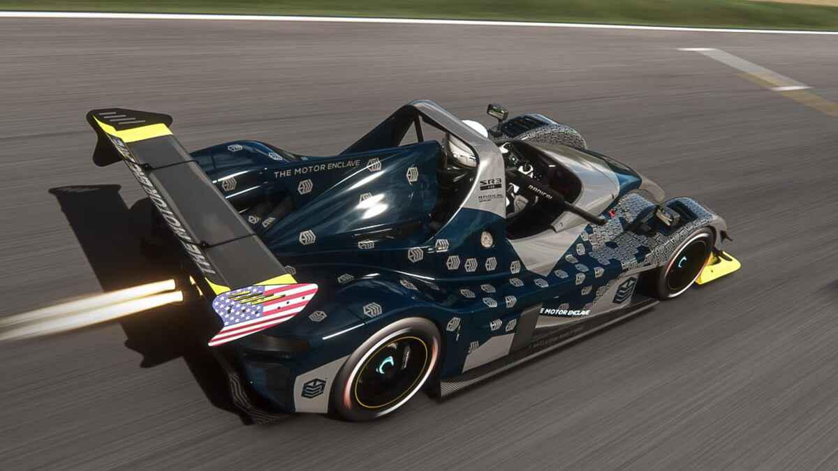 race simulator car rear
