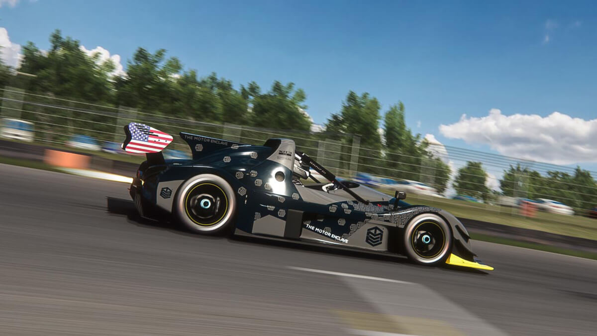 race simulator car side