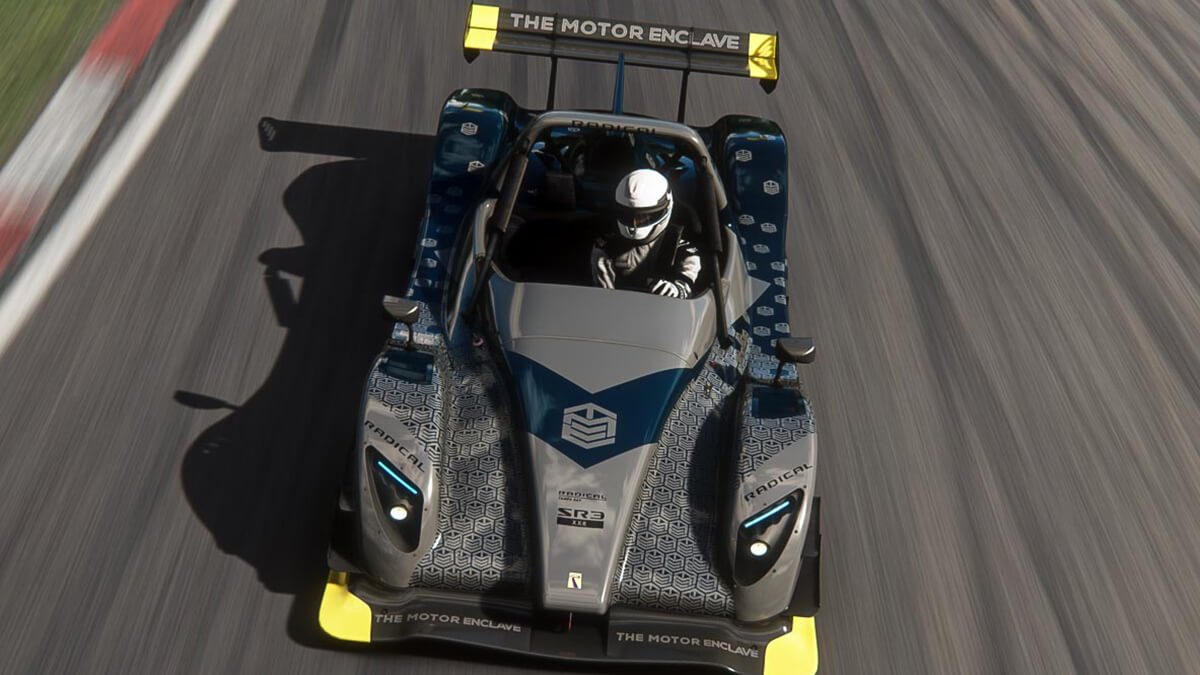 race simulator car front