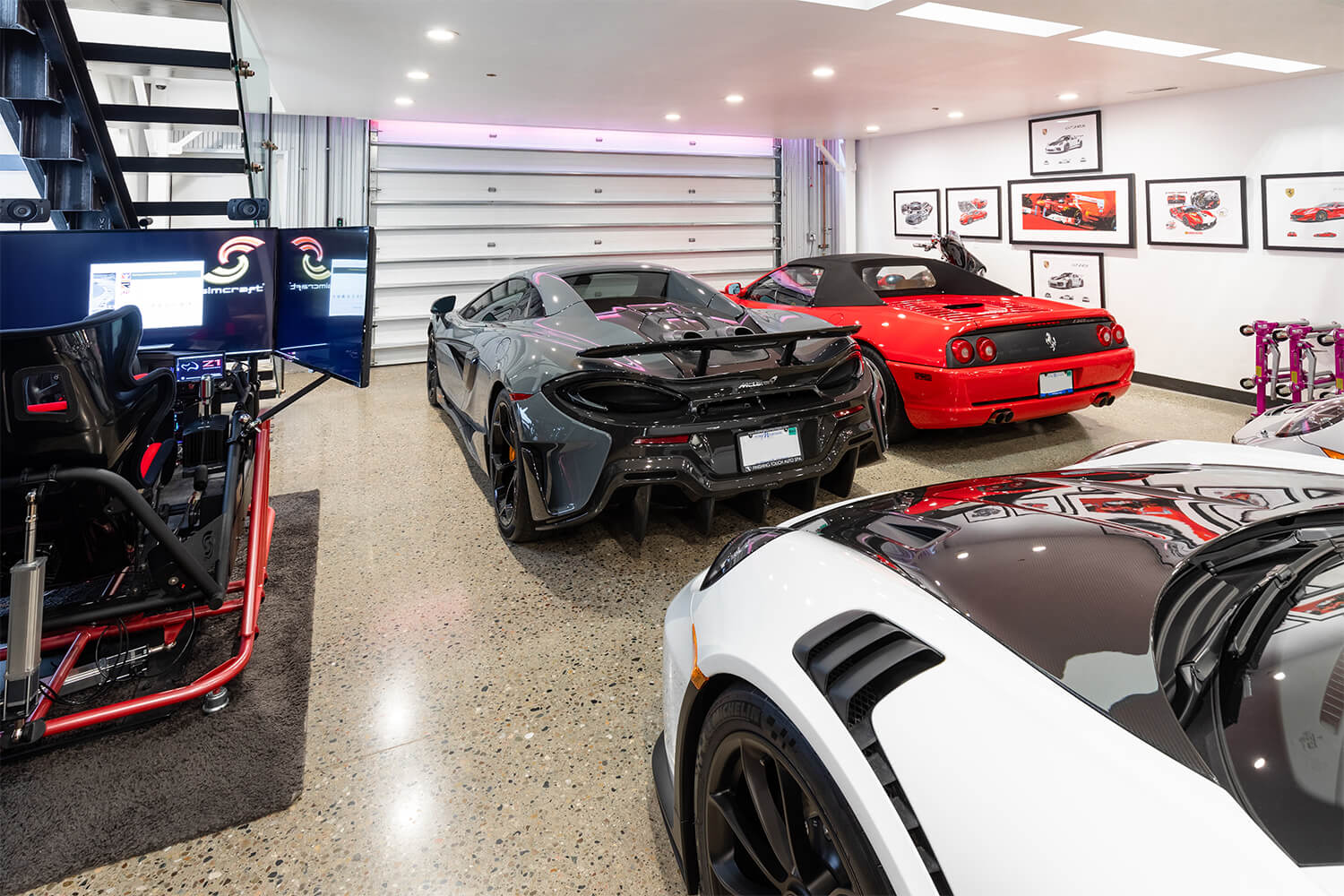 cars rear in garage