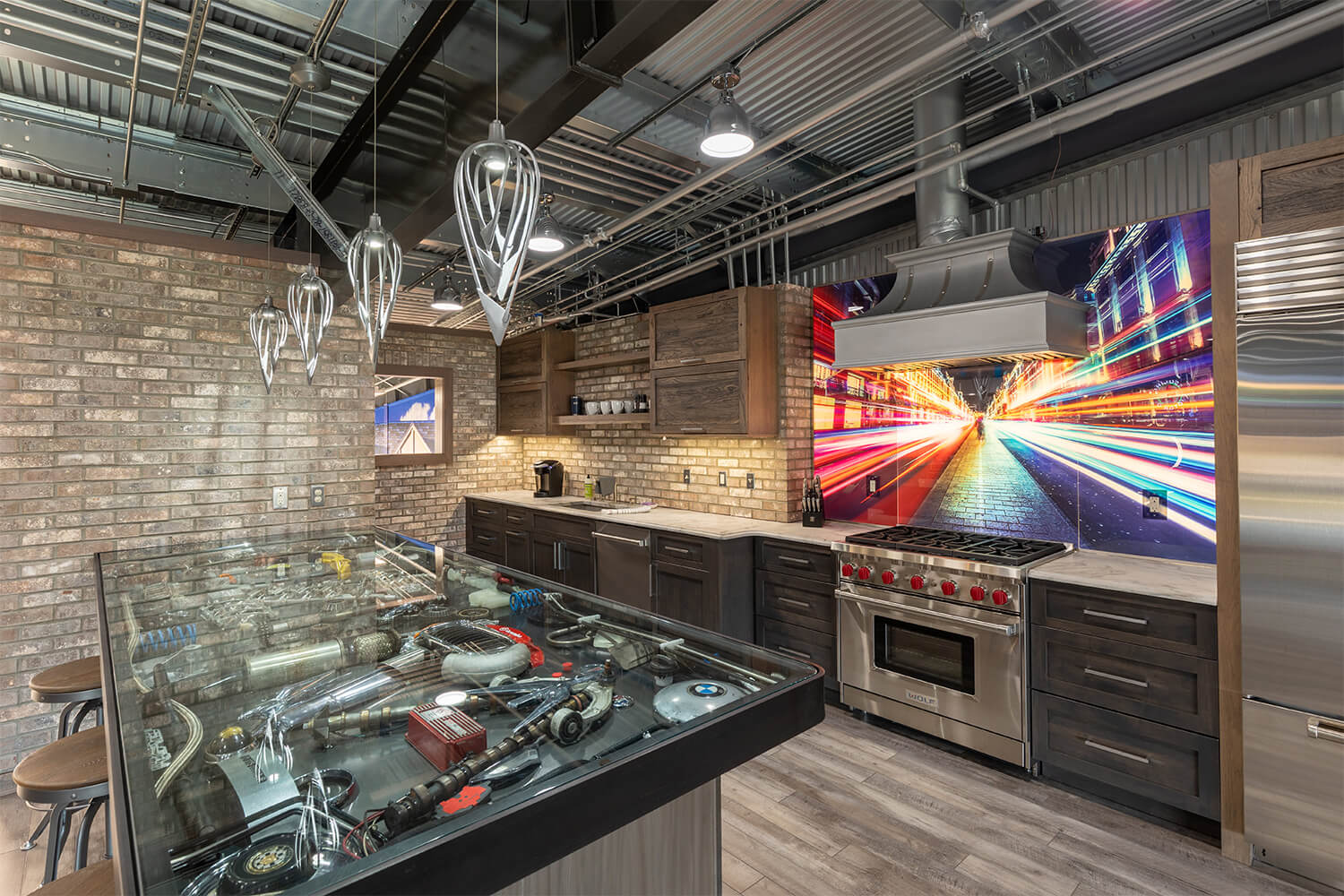 kitchen with custom island