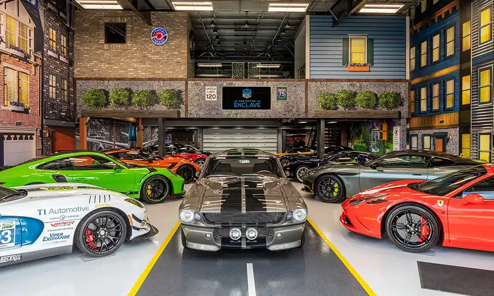 Garage with cars