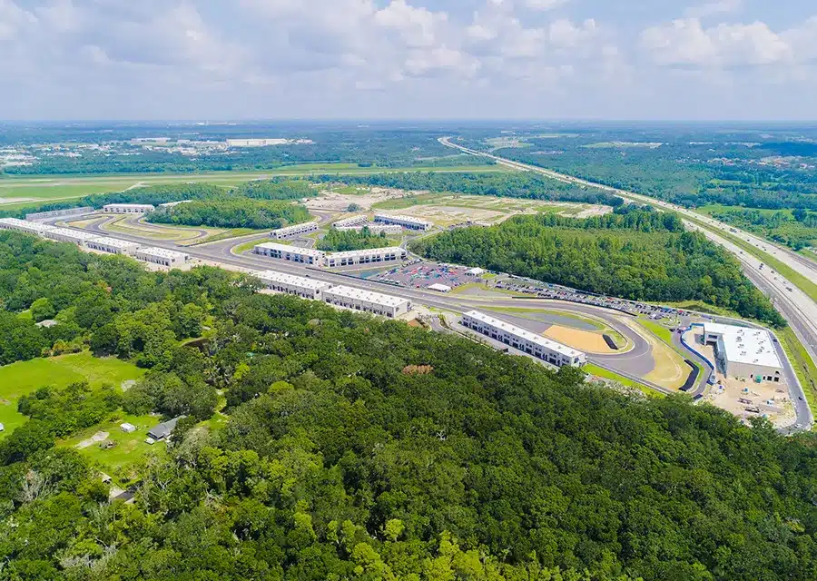 race track air view